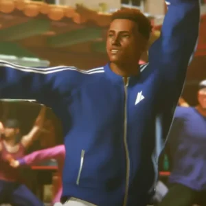 Street Fighter 6 Blue Track Jacket