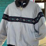 Vintage 90s Carhart Aztec Turquoise Grey Jacket