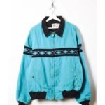 Vintage 90s Carhart Aztec Turquoise Blue Jacket